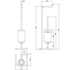 Gessi Goccia Стойка с держателем для туалетной бумаги и ершиком, напольная, цвет: черный/белый 38067#099