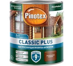 Пропитка декоративная для защиты древесины Pinotex Classic Plus 3 в 1 красное дерево 2,5 л.