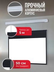 SGPSMS-442x249 Экран для проектора S'OK Athena 442x249 на тросах с электроприводом, матовый, белый