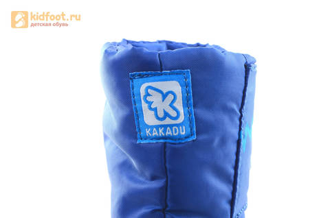 Зимние сапоги для мальчиков непромокаемые с резиновой галошей Фиксики, цвет синий, Water Resistant. Изображение 16 из 17.