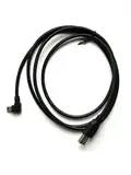 Кабель USB - mini USB (1.5 метра, 150 см) угловой для зарядки черный, правый угол, питание и передача данных, папа папа