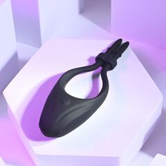 Черное эрекционное вибролассо Perfect Fit - 