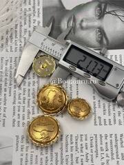 Пуговицы Скиап. матовое золото замочная скважина с фигурным краем