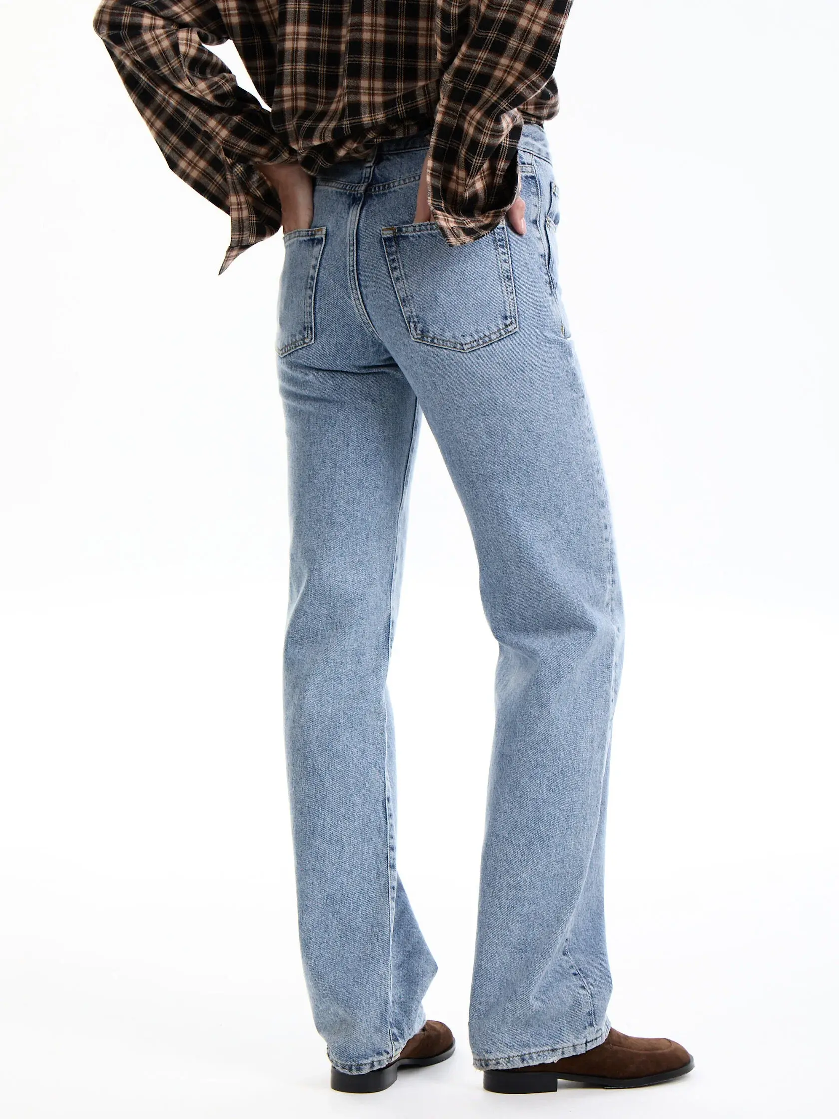 Джинсы relaxed straight синего цвета