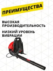 Воздуходув бензиновый DDE VB 140 (65 см3, 2,8 кВт/ 3,8 л.с., 1400 м3/ч, 90м/с, 10,7 кг) 909-785