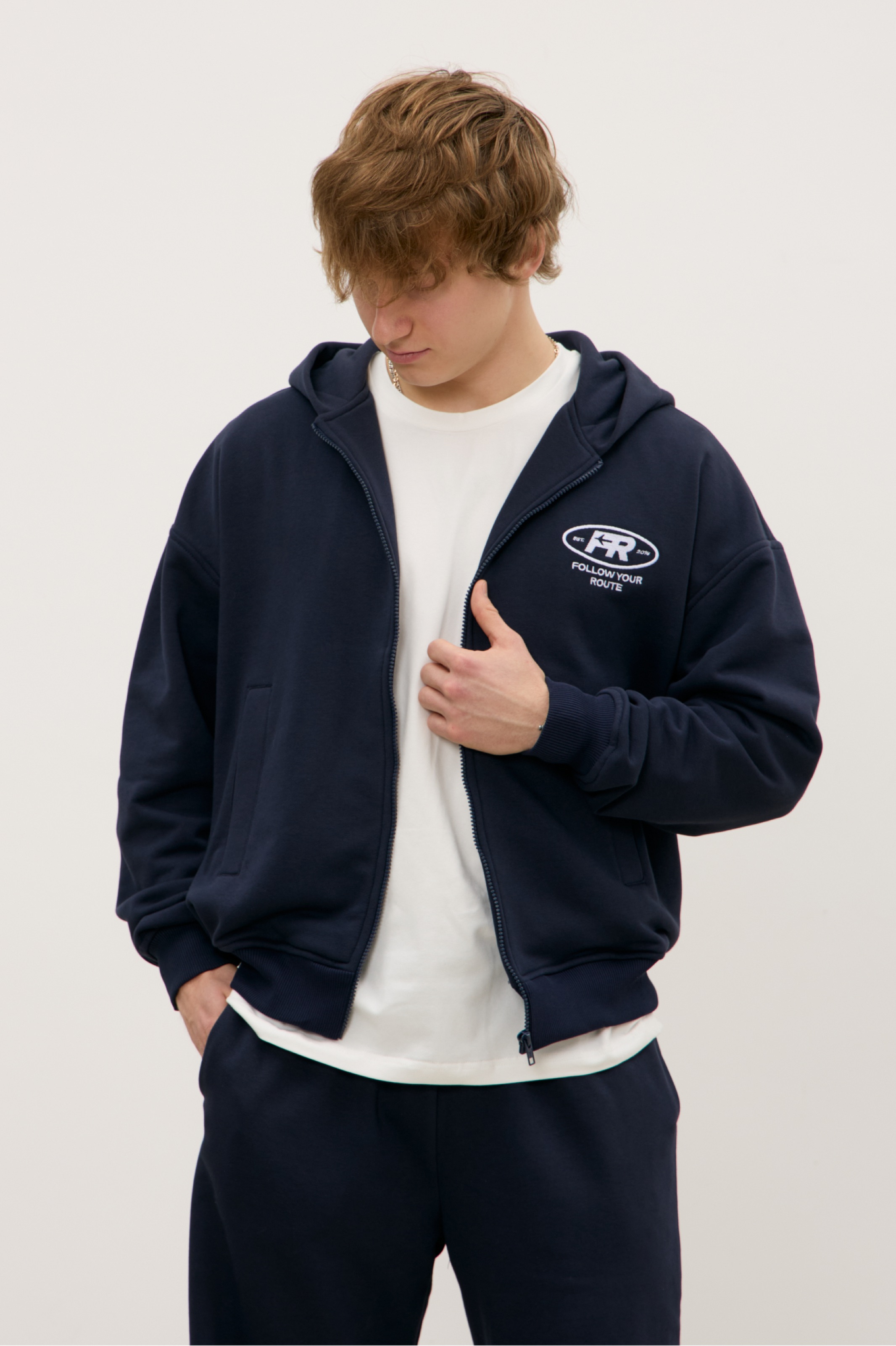 Худи ZIP MAN OVER, синее