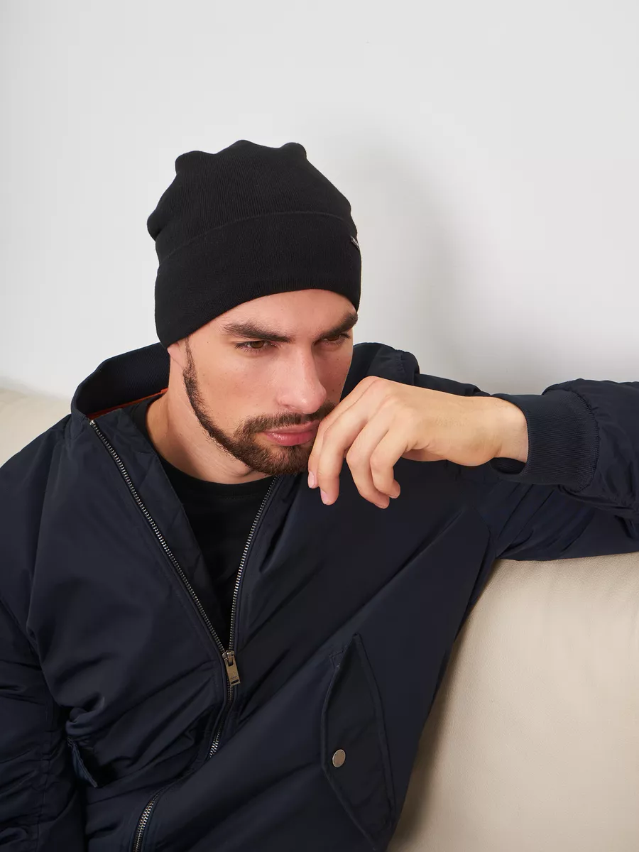 Шапка бини зимняя весенняя с флисом