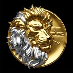 Силиконовый молд Медальон Лев правый малый