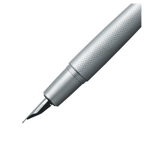 Ручка перьевая Faber-Castell E-Motion Pure Silver, EF, F, M & B (148672/0/1/3)