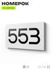 Номер на дверь 553, табличка на дверь для офиса, квартиры, кабинета, аудитории, склада, белая 120х70 мм, Айдентика Технолоджи