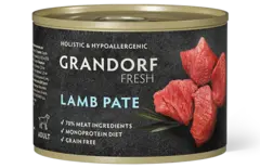 Влажный корм консервы для собак всех пород GRANDORF FRESH Lamb pate из ягненка 0,2 кг