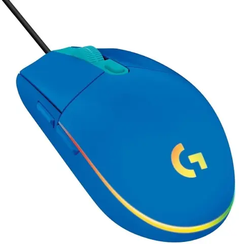 Мышь игровая проводная Logitech G102 Lightsync синий (910-005810)