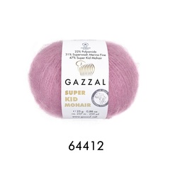 Пряжа Gazzal Super Kid Mohair цвет 64412