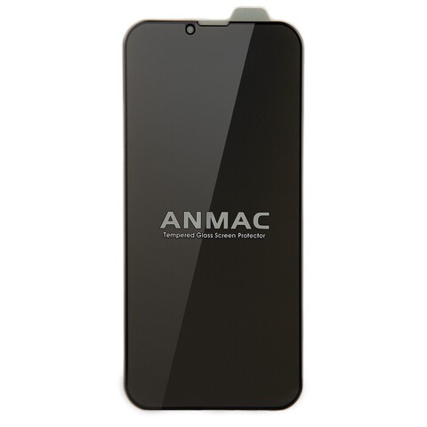 Защитное стекло 9H HD Privacy ANMAC для iPhone 13 Pro Max, 14 Plus (Антишпион) (Черная рамка)