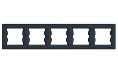 РАМКА ГОРИЗОНТАЛЬНАЯ С/У 5-ПОСТОВ АНТРАЦИТ ASFORA /SCHNEIDER/