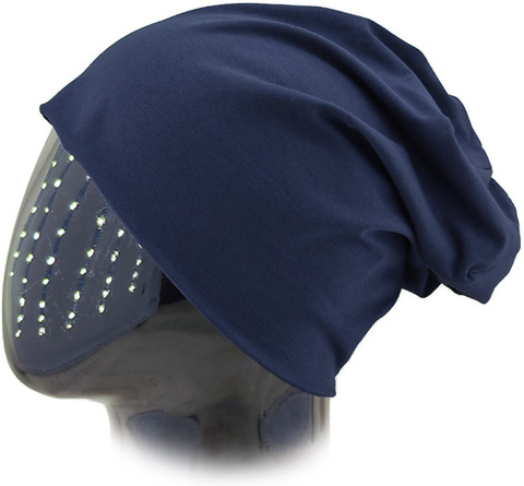 Картинка шапка-бини Skully Wear beanie cotton navy - 5