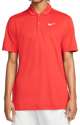 Теннисное поло Nike Men's Court Dri-Fit Solid Polo - university red/white