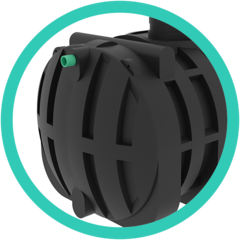 Емкость подземная пищевая Мультпласт ДПВ1500 1500 л. горизонтальная (110x110x283см;75кг;зеленый) - арт.555434.58