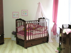 С 669  Кровать детская "Элина" ЗН с/с М п/п ортопед (белый)