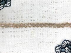 Бусины граненые Рондель, d 8 мм, (1уп=10нитей), бежевый