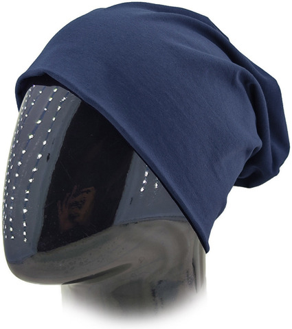 Картинка шапка-бини Skully Wear beanie cotton navy - 4