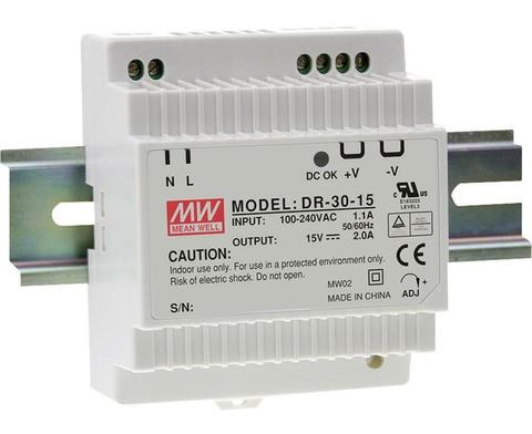 Источник питания Mean Well DR-30-15 (DR-30-15 PBF MW)