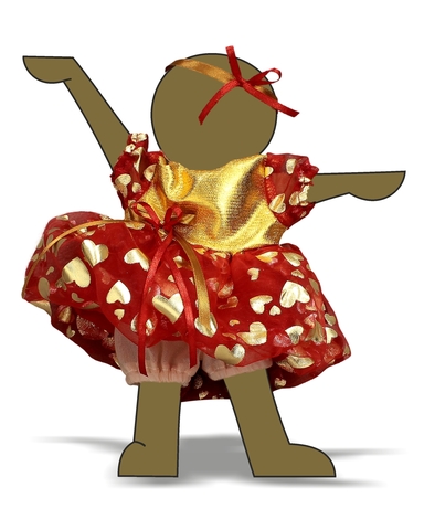 Платье из органзы - Демонстрационный образец. Одежда для кукол, пупсов и мягких игрушек.