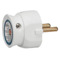 Вилка электрич. каб. Helium 16А 2P+E прямая бел. Leg 050187