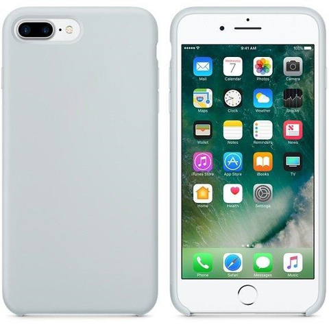 Силиконовый чехол Silicon Case Premium для iPhone 8 Plus (Mist Blue / Туманно-голубой) 100% ORG