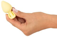 Жёлтая анальная втулка Mini Butt Plug - 6 см. - 