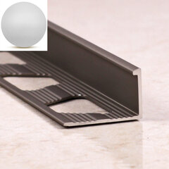 Алюминиевый Г-образный профиль ПО-Г14 серебро матовое 2700 мм