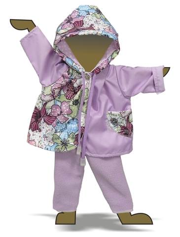 Плащ комбинированный - Демонстрационный образец. Одежда для кукол, пупсов и мягких игрушек.