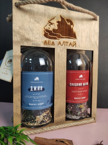 "Подарочная переноска для 2 бутылок" Подарочная серия