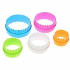 Набор вырубок для теста и мастики круг/цветок 5 штук 4-10 см