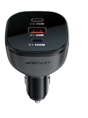 Автозарядка ACEFAST B14 165W 2*USB-C+USB-A 3-port car charger черный