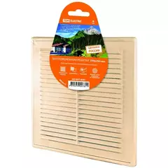 Решетка вент разъемная 250х250мм с москит. сеткой бежевая TDM