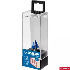 ЗУБР 19 x 17.5 мм, угол 90° мм, фреза пазовая галтельная V-образная, Профессионал (28752-19)