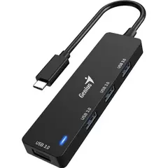 Разветвитель USB Genius UH-400, (USB хаб) ,черный