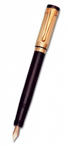 Ручка перьевая Aurora Umberto Nobile Dark-Brown & Vermeil Gold, F (AU-950F)