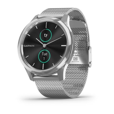 Garmin Vivomove Luxe - Silver Black Milanese