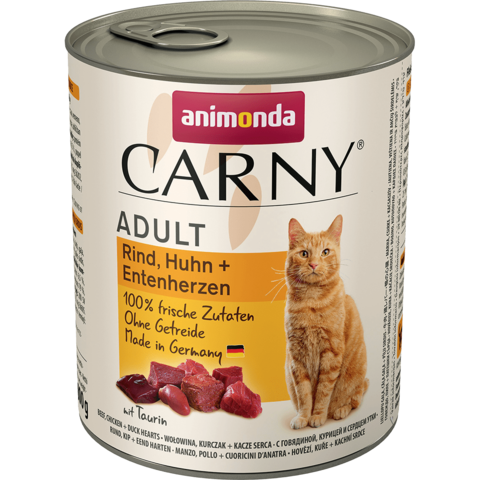 Animonda Carny Adult консервы с говядиной, курицей и уткой для взрослых кошек 800г