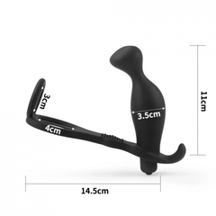 Анальный виброплаг с кольцом 