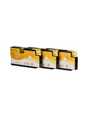 Набор струйных картриджей Sakura CZ136A (№711 Yellow 3-pack) для HP Designjet T120/T520 ePrinter, водорастворимый тип чернил, желтый, 26 мл. (3шт)