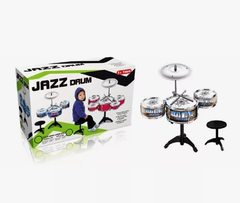 Барабанная установка со стулом Jazz Drum, 3 барабана, тарелка, палочки/