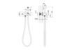 Aquatek AQ1021BGM AQ1021BGM ЕВРОПА комплект для гигиенического душа встроенный (смеситель + гигиеническая лейка + шланг), шлиф. черный хром