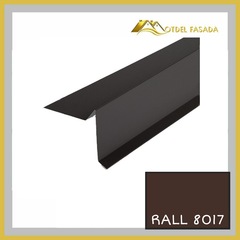 Планка торцевая для гибкой черепицы 100х20*65*10мм 0.45мм RALL 8017-Шоколадно-коричневый 2м