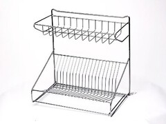 Сушилка для посуды с поддоном 41х29х39,5см оцинкованная