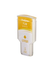 Струйный картридж Sakura F9K15A (№728 Yellow) для HP Designjet T730/T830, пигментный тип чернил, желтый, 300 мл.