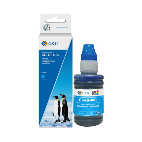 GG-GI-40C G&G чернила голубые для Canon Pixma 5040/6040 70 ml