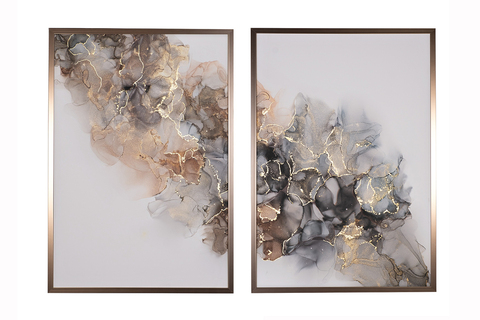 Диптих 70x100см Garda Decor Мрамор с поталью 89VOR-MARBLE7/2